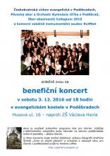 Benefin koncert Sboru a Orchestru Gymnzia Jiho z Podbrad